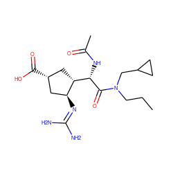 CCCN(CC1CC1)C(=O)[C@@H](NC(C)=O)[C@H]1C[C@@H](C(=O)O)C[C@@H]1N=C(N)N ZINC000013560236