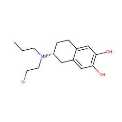 CCCN(CCBr)[C@@H]1CCc2cc(O)c(O)cc2C1 ZINC000029555814