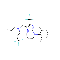 CCCN(CCC(F)(F)F)Cc1c(C(F)(F)F)nc2n1CCCN2c1c(C)cc(C)cc1C ZINC000049113429