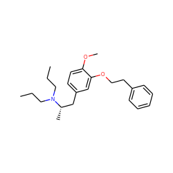 CCCN(CCC)[C@@H](C)Cc1ccc(OC)c(OCCc2ccccc2)c1 ZINC000000836733