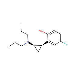 CCCN(CCC)[C@@H]1C[C@@H]1c1cc(F)ccc1O ZINC000013755504