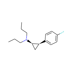 CCCN(CCC)[C@@H]1C[C@@H]1c1ccc(F)cc1 ZINC000013755488