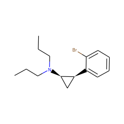 CCCN(CCC)[C@@H]1C[C@@H]1c1ccccc1Br ZINC000013755476