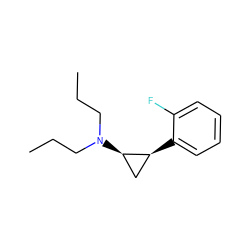 CCCN(CCC)[C@@H]1C[C@@H]1c1ccccc1F ZINC000013755480