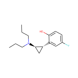 CCCN(CCC)[C@@H]1C[C@H]1c1cc(F)ccc1O ZINC000013755506