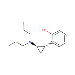 CCCN(CCC)[C@@H]1C[C@H]1c1ccccc1O ZINC000013755509