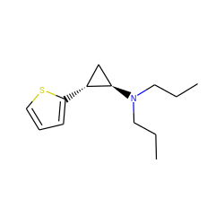 CCCN(CCC)[C@@H]1C[C@H]1c1cccs1 ZINC000013755498