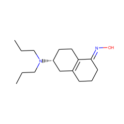 CCCN(CCC)[C@@H]1CCC2=C(CCC/C2=N\O)C1 ZINC000003973028