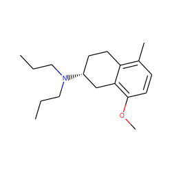 CCCN(CCC)[C@@H]1CCc2c(C)ccc(OC)c2C1 ZINC000026174485