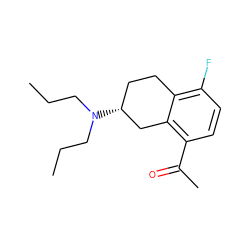 CCCN(CCC)[C@@H]1CCc2c(F)ccc(C(C)=O)c2C1 ZINC000013759311