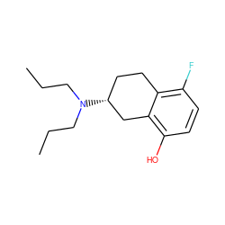 CCCN(CCC)[C@@H]1CCc2c(F)ccc(O)c2C1 ZINC000003874894