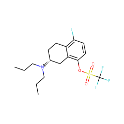 CCCN(CCC)[C@@H]1CCc2c(F)ccc(OS(=O)(=O)C(F)(F)F)c2C1 ZINC000036187812