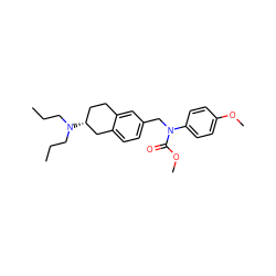 CCCN(CCC)[C@@H]1CCc2cc(CN(C(=O)OC)c3ccc(OC)cc3)ccc2C1 ZINC000027407124