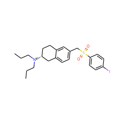 CCCN(CCC)[C@@H]1CCc2cc(CS(=O)(=O)c3ccc(I)cc3)ccc2C1 ZINC000027329978