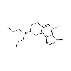 CCCN(CCC)[C@@H]1CCc2cc(F)c3c(ccn3C)c2C1 ZINC000013741702