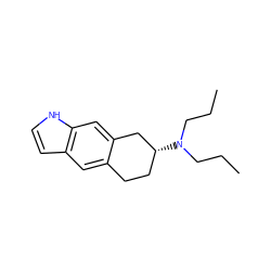 CCCN(CCC)[C@@H]1CCc2cc3cc[nH]c3cc2C1 ZINC000005833012