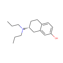 CCCN(CCC)[C@@H]1CCc2ccc(O)cc2C1 ZINC000003870310