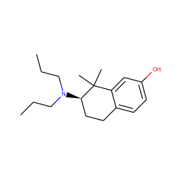 CCCN(CCC)[C@@H]1CCc2ccc(O)cc2C1(C)C ZINC000013583893