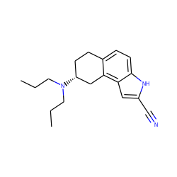 CCCN(CCC)[C@@H]1CCc2ccc3[nH]c(C#N)cc3c2C1 ZINC000003792458