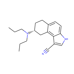 CCCN(CCC)[C@@H]1CCc2ccc3[nH]cc(C#N)c3c2C1 ZINC000013738694