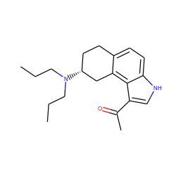 CCCN(CCC)[C@@H]1CCc2ccc3[nH]cc(C(C)=O)c3c2C1 ZINC000013741708