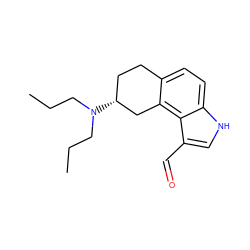 CCCN(CCC)[C@@H]1CCc2ccc3[nH]cc(C=O)c3c2C1 ZINC000003782839