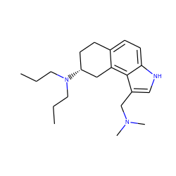 CCCN(CCC)[C@@H]1CCc2ccc3[nH]cc(CN(C)C)c3c2C1 ZINC000013741718