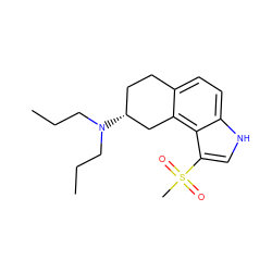 CCCN(CCC)[C@@H]1CCc2ccc3[nH]cc(S(C)(=O)=O)c3c2C1 ZINC000013741726