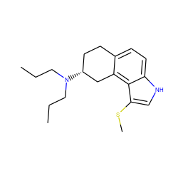 CCCN(CCC)[C@@H]1CCc2ccc3[nH]cc(SC)c3c2C1 ZINC000013741724