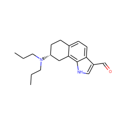 CCCN(CCC)[C@@H]1CCc2ccc3c(C=O)c[nH]c3c2C1 ZINC000013738700