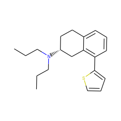 CCCN(CCC)[C@@H]1CCc2cccc(-c3cccs3)c2C1 ZINC000013759335