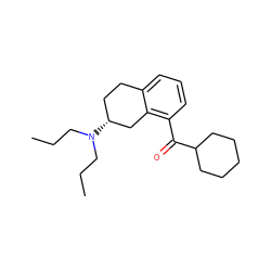 CCCN(CCC)[C@@H]1CCc2cccc(C(=O)C3CCCCC3)c2C1 ZINC000028763211