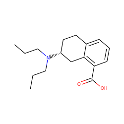 CCCN(CCC)[C@@H]1CCc2cccc(C(=O)O)c2C1 ZINC000013732349
