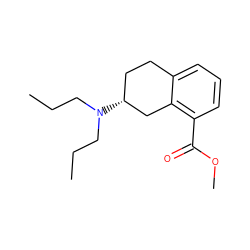 CCCN(CCC)[C@@H]1CCc2cccc(C(=O)OC)c2C1 ZINC000013732337