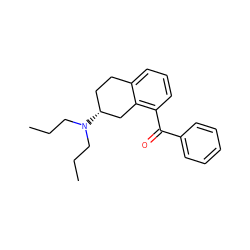CCCN(CCC)[C@@H]1CCc2cccc(C(=O)c3ccccc3)c2C1 ZINC000013732332