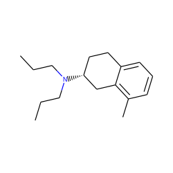 CCCN(CCC)[C@@H]1CCc2cccc(C)c2C1 ZINC000013732310