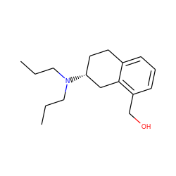 CCCN(CCC)[C@@H]1CCc2cccc(CO)c2C1 ZINC000013732343