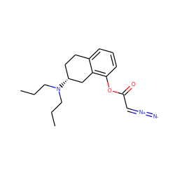 CCCN(CCC)[C@@H]1CCc2cccc(OC(=O)C=[N+]=[N-])c2C1 ZINC000028022896