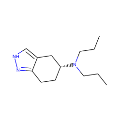 CCCN(CCC)[C@@H]1CCc2n[nH]cc2C1 ZINC000013742645