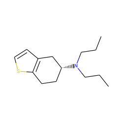 CCCN(CCC)[C@@H]1CCc2sccc2C1 ZINC000013474743