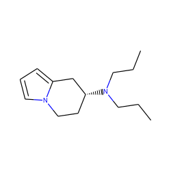 CCCN(CCC)[C@@H]1CCn2cccc2C1 ZINC000005833023