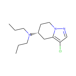 CCCN(CCC)[C@@H]1CCn2ncc(Cl)c2C1 ZINC000013672667