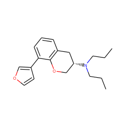 CCCN(CCC)[C@@H]1COc2c(cccc2-c2ccoc2)C1 ZINC000029330772