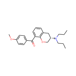 CCCN(CCC)[C@@H]1COc2c(cccc2C(=O)c2ccc(OC)cc2)C1 ZINC000029340981