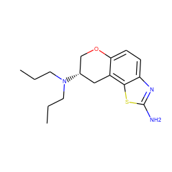 CCCN(CCC)[C@@H]1COc2ccc3nc(N)sc3c2C1 ZINC000013813242