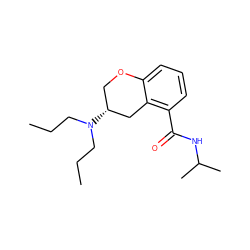 CCCN(CCC)[C@@H]1COc2cccc(C(=O)NC(C)C)c2C1 ZINC000013809373