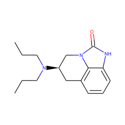 CCCN(CCC)[C@@H]1Cc2cccc3[nH]c(=O)n(c23)C1 ZINC000003788022