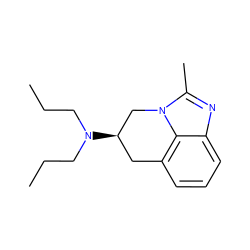 CCCN(CCC)[C@@H]1Cc2cccc3nc(C)n(c23)C1 ZINC000013452229