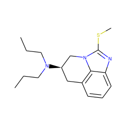 CCCN(CCC)[C@@H]1Cc2cccc3nc(SC)n(c23)C1 ZINC000013452211