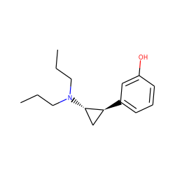 CCCN(CCC)[C@H]1C[C@@H]1c1cccc(O)c1 ZINC000013755510